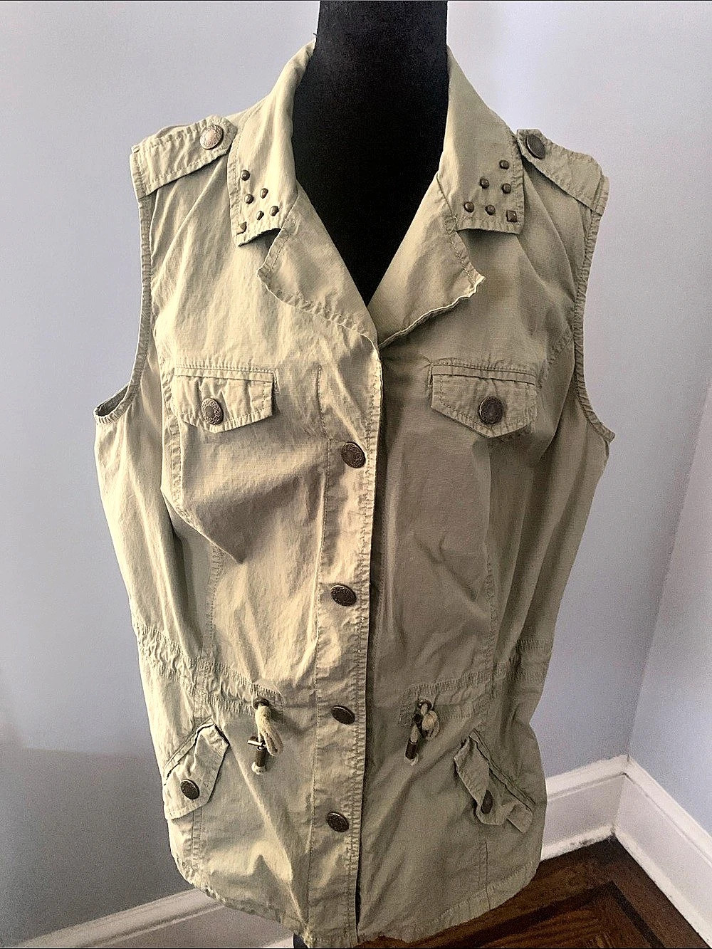 dressbarn Utility Vest in Green Size 14/16 Like New